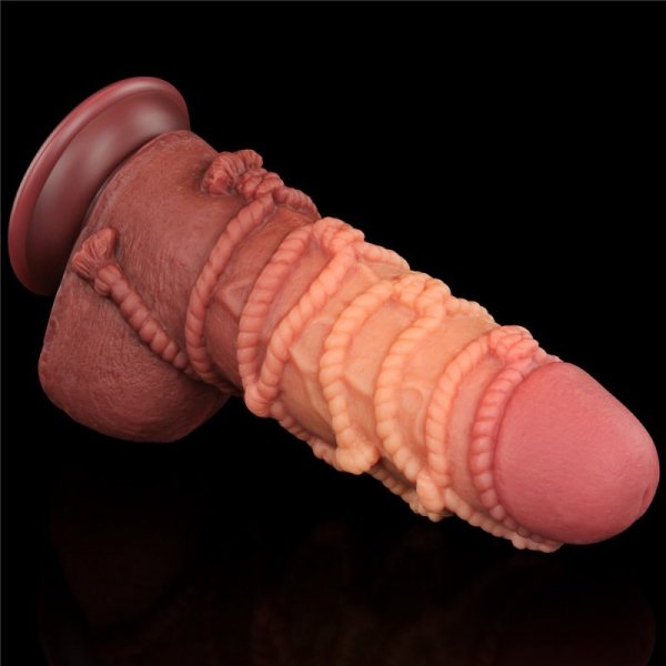 9.5&#039;&#039; DUAL LAYERED PLATINUM SILICONE COCK WIT