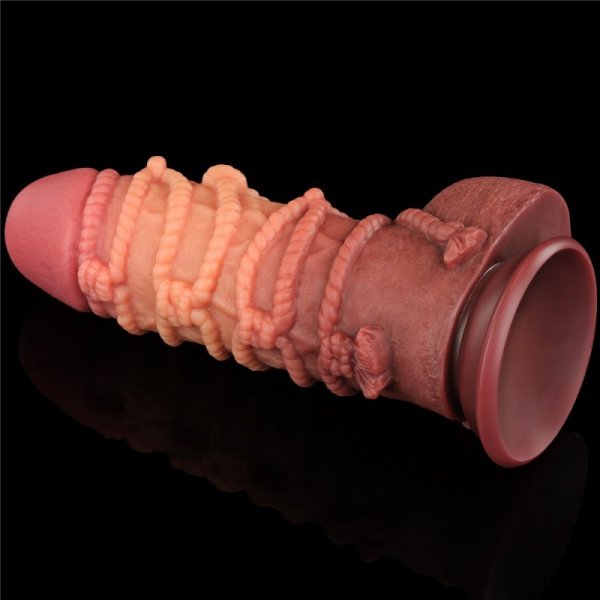 9.5&#039;&#039; DUAL LAYERED PLATINUM SILICONE COCK WIT