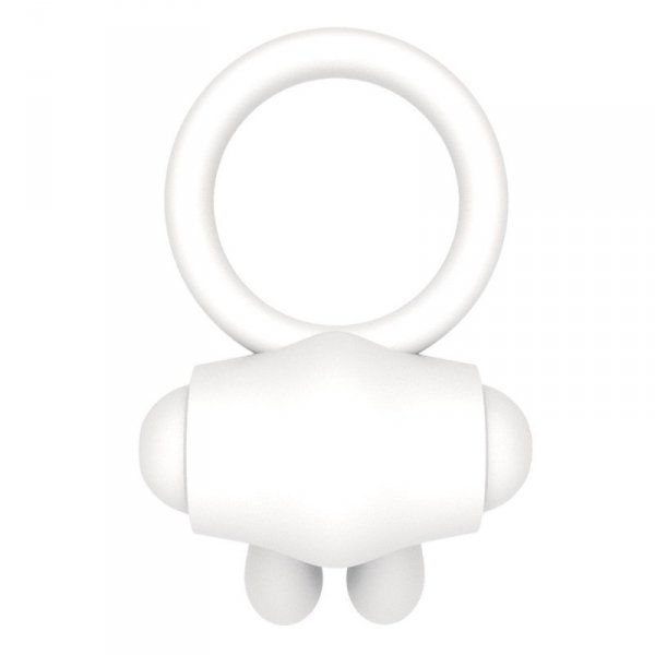PIERŚCIEŃ POWER CLIT SILICONE COCKRING BIAŁY