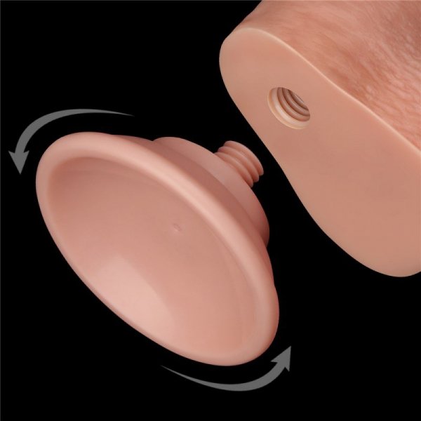 DILDO 9&#039;&#039; SLIDING SKIN DUAL LAYER DONG FLESH