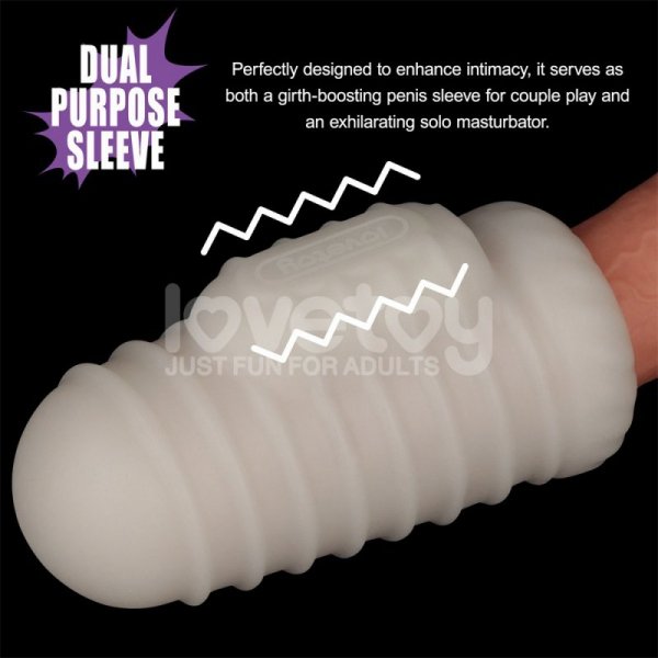 MASTURBATOR KNIGHTS RING VIBRATING DUAL PURPOSE SLEEVE-WAVY