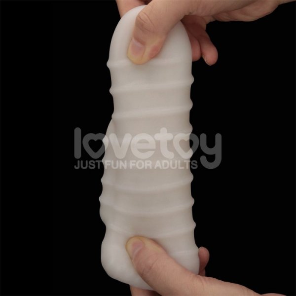 MASTURBATOR KNIGHTS RING VIBRATING DUAL PURPOSE SLEEVE-WAVY