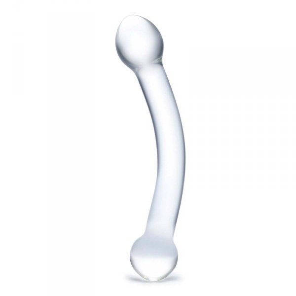 Zakrzywione szklane dildo do stymulacji punktu G Glas Curved G-Spot Stimulator Glass Dildo
