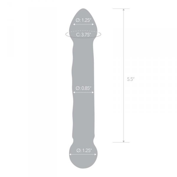 Szklane dildo ze stymulującą teksturą Glas Full Tip Textured Glass Dildo