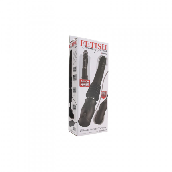 Wibrator Ff Series Ultimate Silicone Thruster Black Pipedream