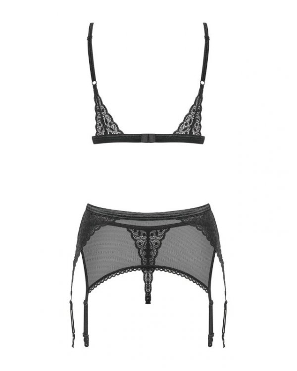 Shibu komplet 3-częściowy czarny L/XL Obsessive