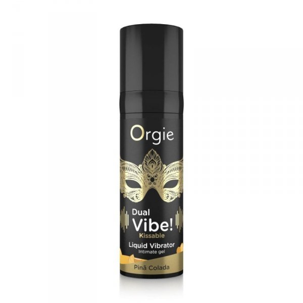 ORGIE DUAL VIBE! PINA COLADA KISSABLE LIQUID VIBRATOR - 15 ML
