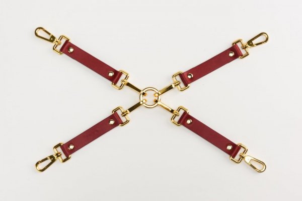 Zestaw czerwonych skórzanych akcesoriów Upko Leather Kinky Tools Set Red