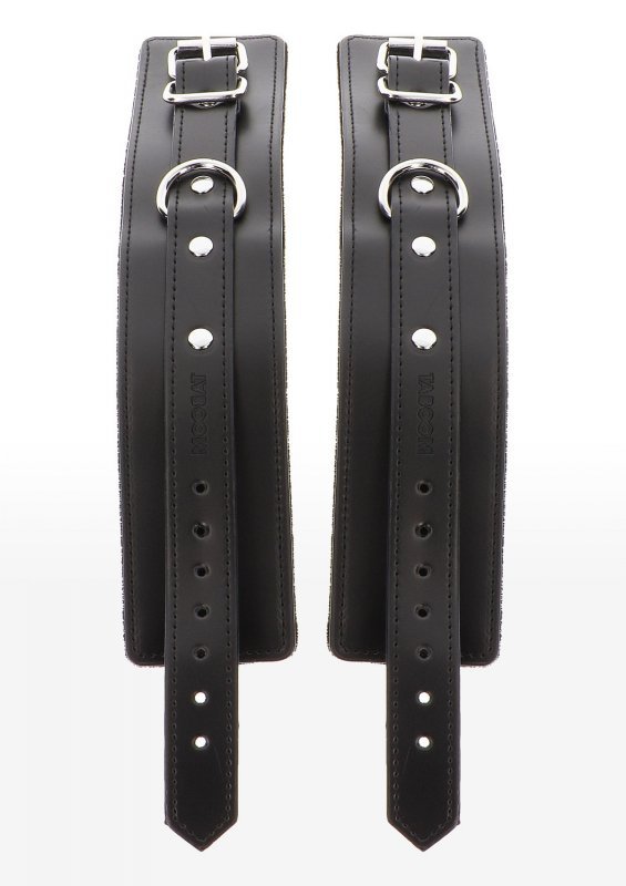 Czarne kajdanki na nogi z ekoskóry Taboom Ankle Cuffs Black