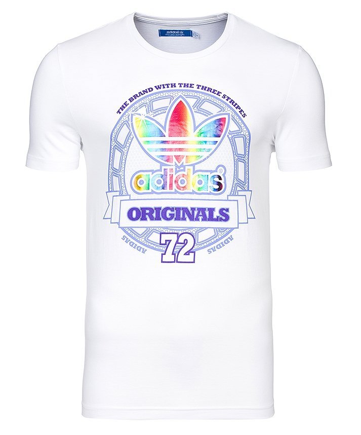 Adidas Originals biała koszulka t-shirt logo hologram 
