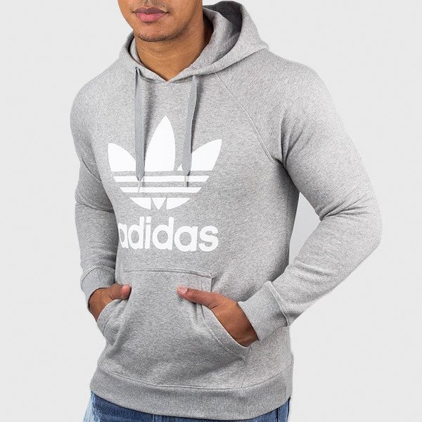 Adidas Originals szara męska bluza Orig 3Foil Hood AY6472