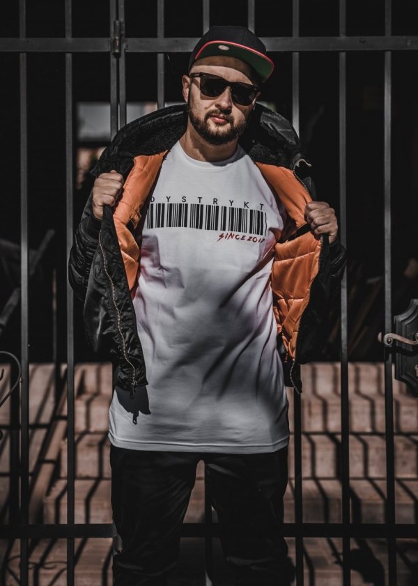 Koszulka Dystrykt Bar Code Biała