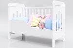 Łóżeczko niemowlęce tapczan 2w1 Zuza 140x70 biały BARIERKA GRATIS