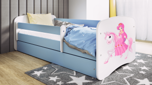 Łóżko dziecięce KSIĘŻNICZKA NA KONIKU różne kolory 160x80 cm