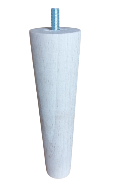 Noga meblowa drewniana toczona STOŻEK bukowa 15 cm + śruba M8