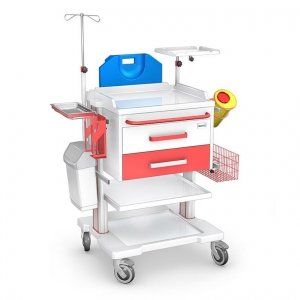 Wózek reanimacyjny OPTIMUM OR-2ABS wyposażeniem - zestaw 3