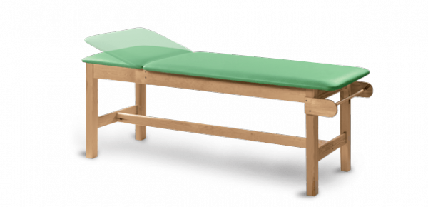 Sosnowy stół rehabilitacyjny do fizykoterapii z regulowanym zagłówkiem SR-F