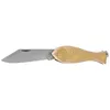 Nóż składany Mikov Fishlet 130 Gold, Stonewashed 420 (130-NZn-1/ZL STONEWASHED)