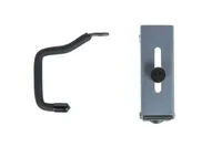 Hak z mocowaniem do panelu na ścianę - Szary 