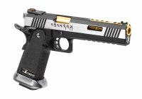 Replika GBB Hi-Capa 6 Force A Gold Barrel - Srebrna 