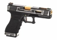 WE - Replika GBB G-Force 17 Gold Barrel - Srebrny/Czarny 