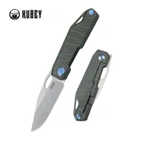 Nóż składany Kubey Verijero Flamed Titanium, Stonewashed 14C28N by George Ovchinnikov (KB340F) 