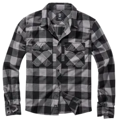 Koszula Flanelowa Brandit Checkshirt Szaro-Czarna