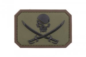 Naszywka Pirate Skull PVC - Forest