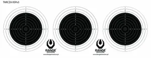 Tarcze Strzeleckie Range Solution 3x KSP na jednym arkuszu 500szt