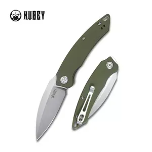 Nóż Kubey Knife Leaf Green G10, Bead Blasted AUS-10 by Tiguass (KU333E)