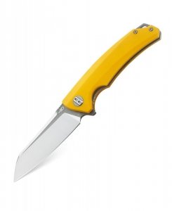 Nóż składany Bestech Texel Yellow G10, Grey Titanized / Satin D2 (BG21C-2)