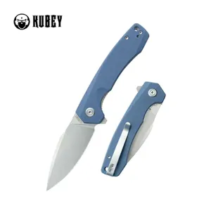 Nóż składany Kubey Calyce Blue G10, Bead Blasted AUS-10 (KU901M)