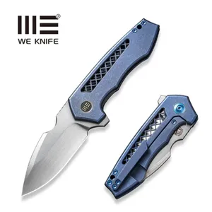 Nóż składany WE Knife Harpen Blue Titanium, Hand Rubbed Satin CPM 20CV by Michael Burch (WE23019-2)