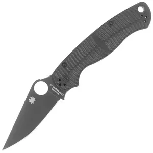 Nóż składany Spyderco Para Military 2 Black G10, Black DLC CPM MagnaCut by Sal, Eric Glesser (C81GMCBKP2) 