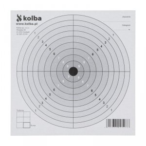 Komplet tarcz strzeleckich 14x14 cm czarny środek 100szt.