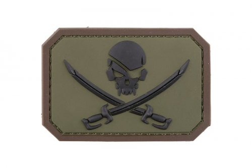 Naszywka Pirate Skull PVC - Forest