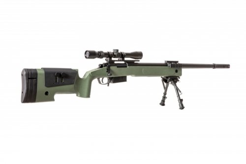 Specna Arms - Replika SA-S03 z lunetą i dwójnogiem - olive