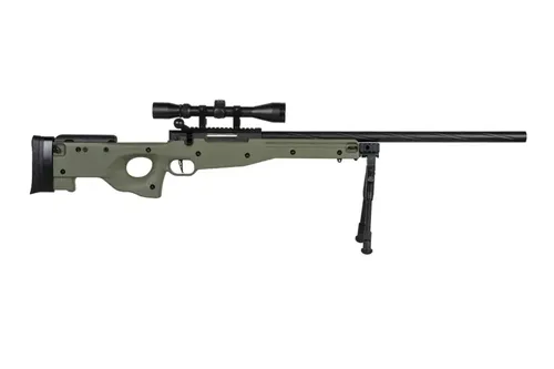 Replika karabinu snajperskiego Specna Arms SA-S11 EDGE™ z lunetą i dwójnogiem Oliwkowa