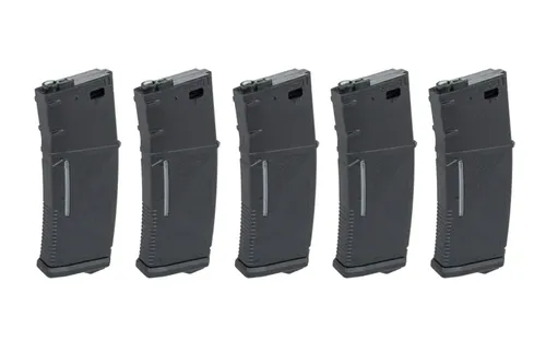 Zestaw 5 magazynków EMM Mid-Cap na 130/30 kulek do M4