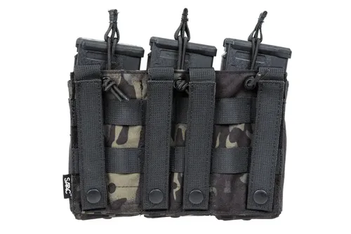 Potrójna ładownica typu Open na magazynki M4 - Multicam Black