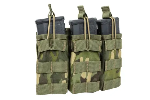 Potrójna ładownica typu Open na magazynki M4 - Multicam Tropic