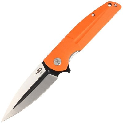 Nóż składany Bestech Fin Orange G10, Satin / Black 14C28N (BG34B-2)