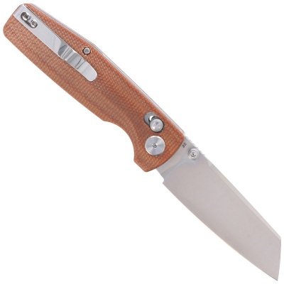 Nóż składany Bestech Slasher Natural Micarta, Satin D2 (BG43D)