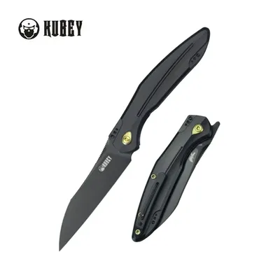 Nóż składany Kubey Barracuda Black Titanium, Black Coated M390 by Parsons Bladeworks (KB299B)