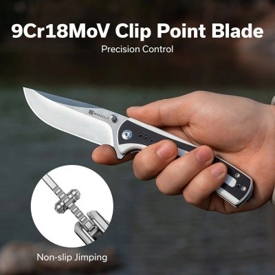 Nóż składany Sencut Regnator White / Black G10, Satin 9Cr18MoV (S24057-3)