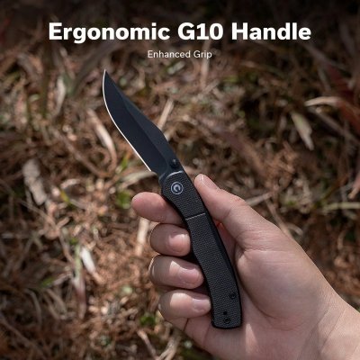 Nóż składany Civivi Clingman Black G10, Black Stonewashed Nitro-V by Taylor Martin Best Damn EDC (C23065-1)