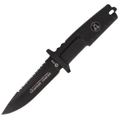 Nóż K25 RK-31910 Black Rubber, Black Titanium 7Cr17Mov