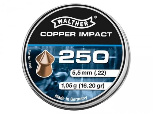 Śrut diabolo Walther Copper Impact 1,05g 5,5/250szt. (4.1935)