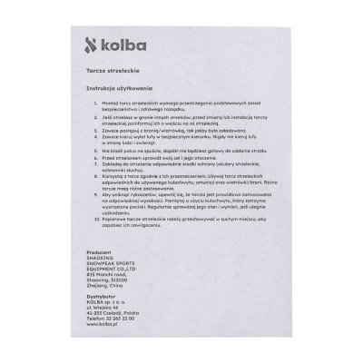 Komplet 100 x tarcza strzelecka RGun 14x14 czarny środek