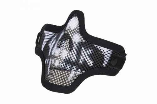 Maska typu Stalker z czaszką - Czarno-Biała